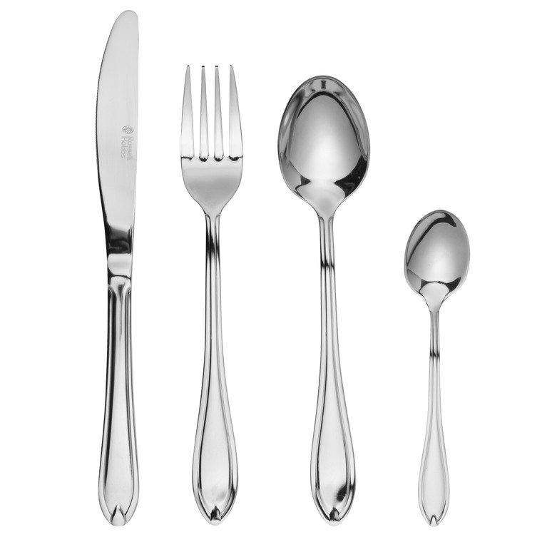 Russell Hobbs Marseille 96 Piece Cutlery Set, 18/0 Stainless Steel, For 24 Place Settings