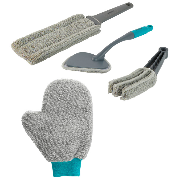 Beldray No Chemical Cleaning Duster and Cleaning Mitt Set – Set of 3,  Microfibre