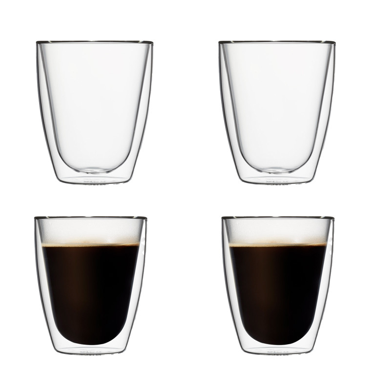 Vivo by Villeroy & Boch 180 ml Double Walled Tumbler Glasses – Set of 4, Dishwasher Safe