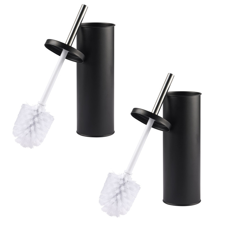Beldray Black Toilet Brush and Holder Set, 2 Pack