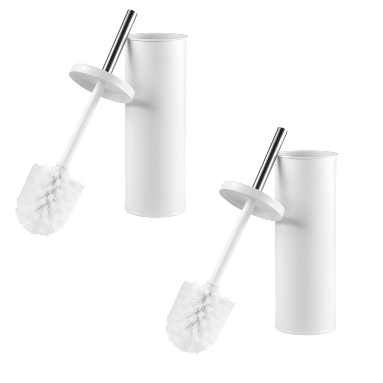 Beldray White Toilet Brush and Holder Set, 2 Pack
