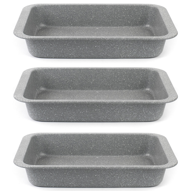 Salter Marblestone 36cm Roasting Pan - 3 Pack