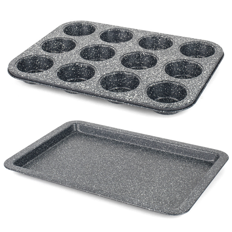 Salter Megastone Baking Tray & Muffin Tin Set