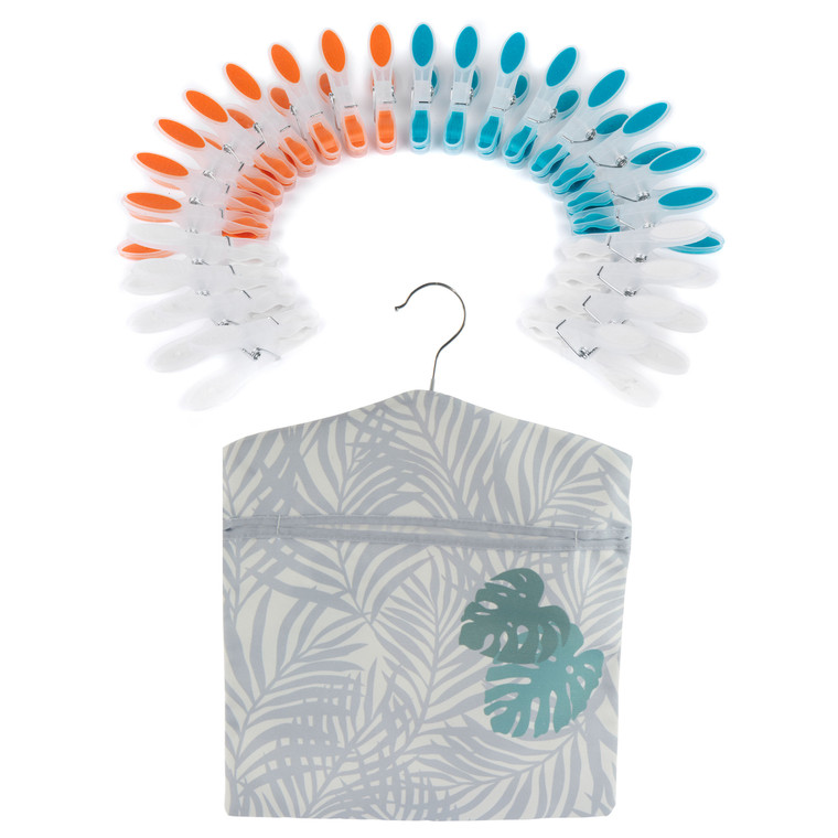 Beldray Peg Bag & Pegs – Palm Print Storage Sack