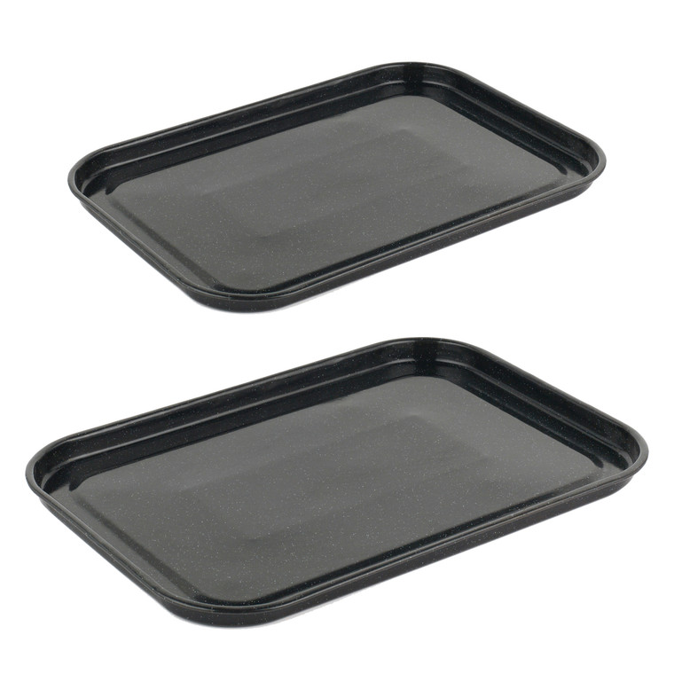 Salter Vitreous Enamel Baking Tray Set - 36/40cm