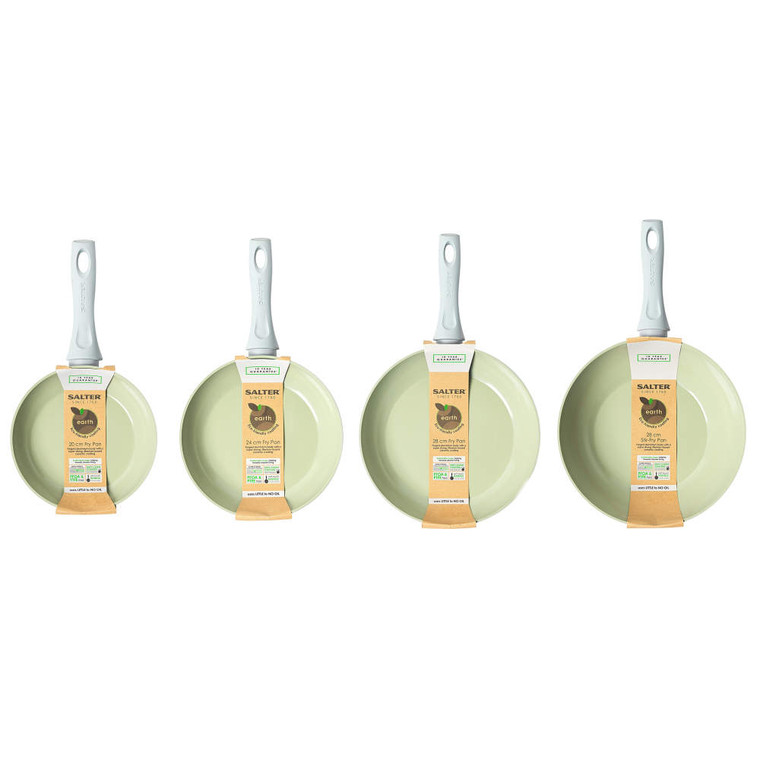 Salter Earth 4-Piece Frying Pan & Stir Fry Pan Set