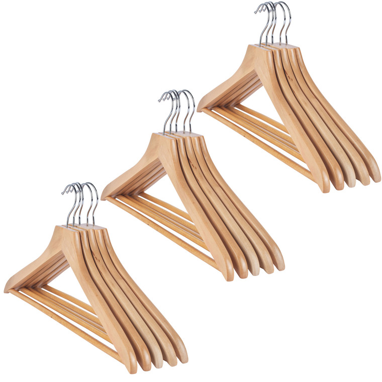 Beldray Wooden Clothes Hangers – Pack of 15