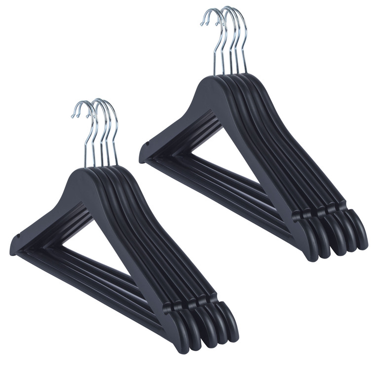 Beldray Black Wooden Clothes Hangers – Pack of 10