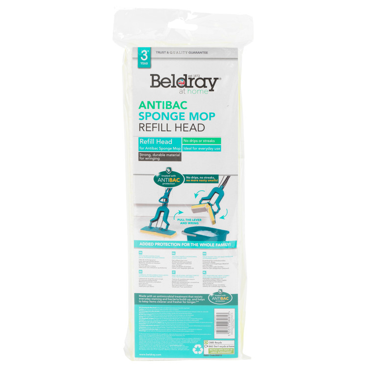 Beldray® Anti-Bac Sponge Refill Mop Head