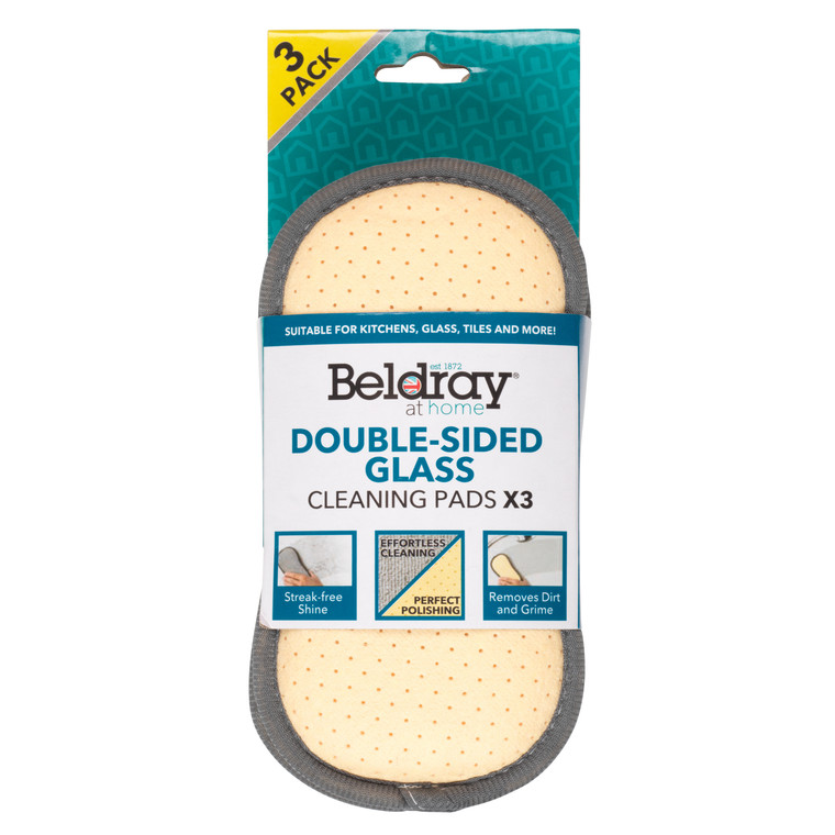 Beldray®  3-Pack Double-Sided Glass Cleaning Pads | Streak-Free Shine