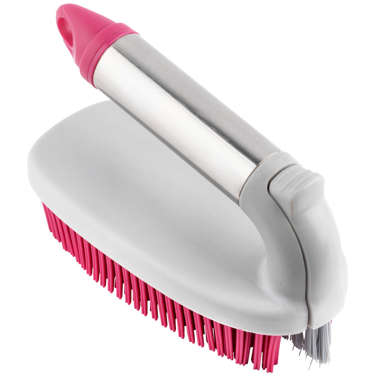 Kleeneze 2 in 1 Rubber Head Scrubbing Brush With Handle