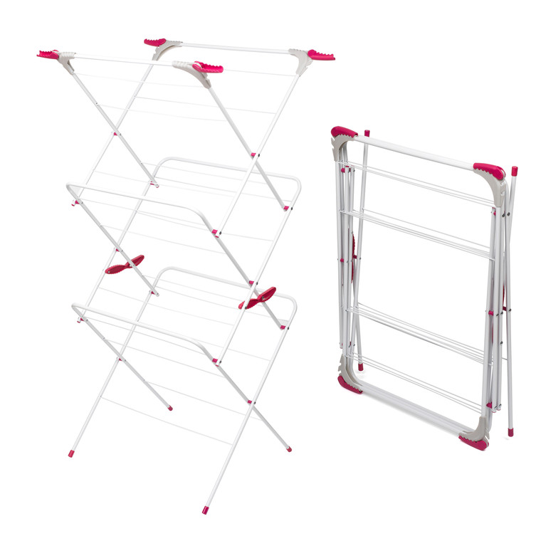 Kleeneze® Elegant Three-Tier Clothes Airer | 64 x 45 x 138 cm