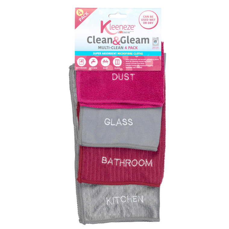 Kleeneze® Super Absorbent Microfibre Cloths for Cleaning and Removing