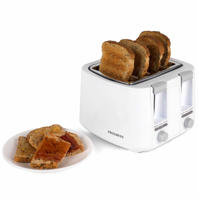 Progress® 4 Slice Toaster with Variable Browning Control |White