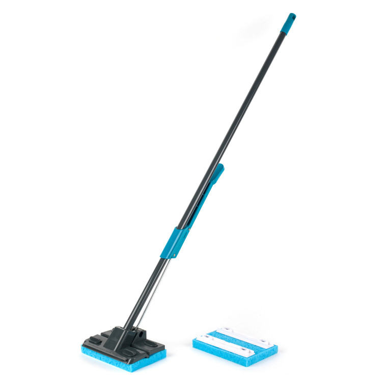 Beldray® Sponge Mop with Long Handle and Extra Sponge Head | Black/Blue