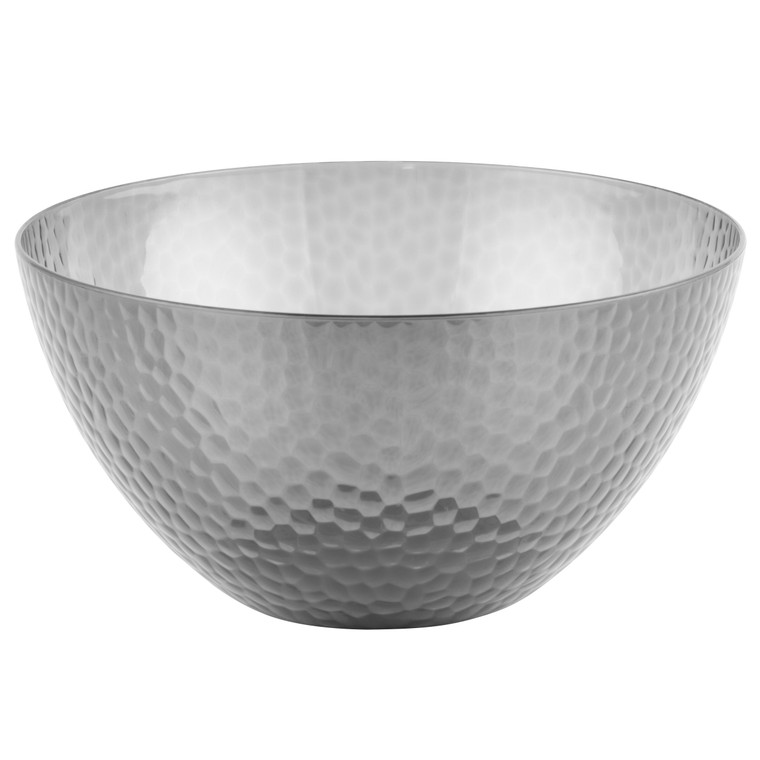 Cambridge Fete Large Reusable Serving Bowl with Diamond Design, Grey