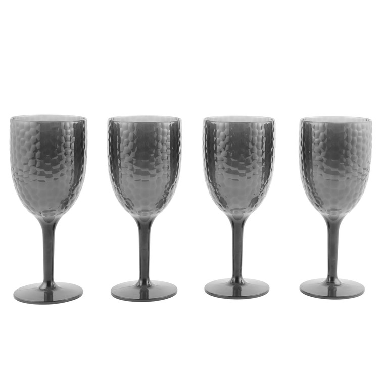 Cambridge Fete Wine Glasses Diamond Design, 4 Piece, Grey