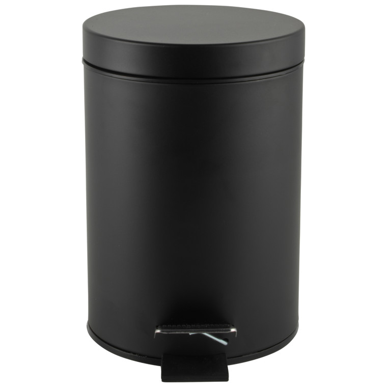 Beldray Bathroom Pedal Bin – Stainless Steel, Soft Close Lid, 3L capacity, Black