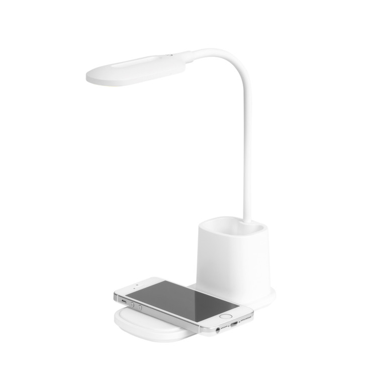 Intempo 3 in 1 Wireless Charging LED Touch Lamp, Adjustable Brightness Control, White
