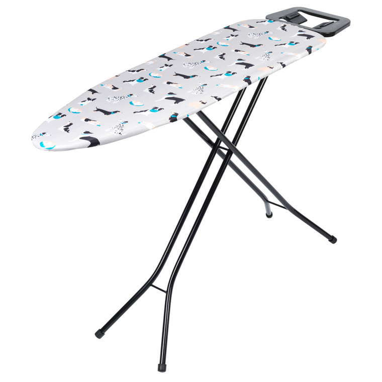 Beldray Collapsible Ironing Board – Adjustable Height, Dog Print Cover, 110 x 33 cm