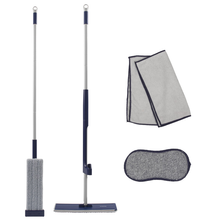 Beldray Deep Clean 4 in 1 Surface Cleaning Set – Flat Mop, Cleaning Pad & 2 Cloths