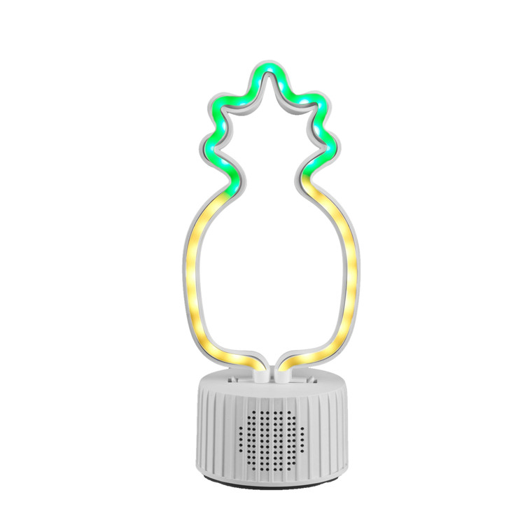 Intempo LED Pineapple Speaker – USB Cable Included, Green/Yellow, 3W