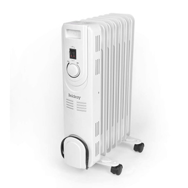 Beldray 7 Fin Oil-Filled Radiator - 360° Degree Wheels, White -  No1Brands4You