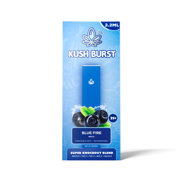 Delta-9 Blue Fire - Knockout Disposable | Kush Burst | 2.2ml