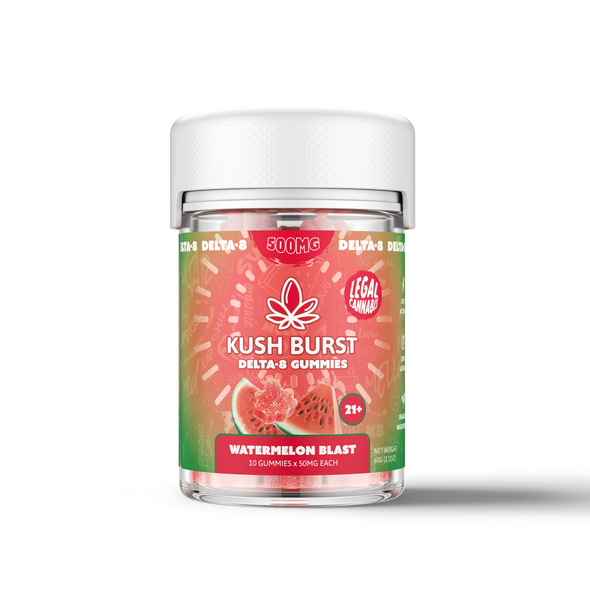 Delta-8 Gummies - Watermelon Blast (10/PK) | Kush Burst | 500mg