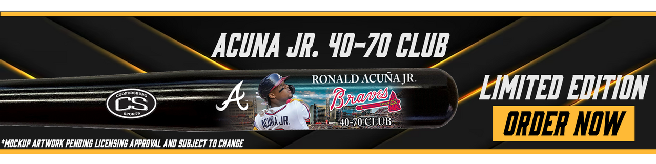 Shop Ronald Acuna Jr. 40-70 Club Atlanta Braves Baseball MVP Bat Limited  Edition at Nikco Sports