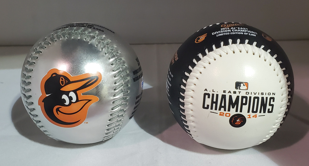 Baltimore Orioles 2014 AL East Division Champs 2-Ball Set with Acrylic Case