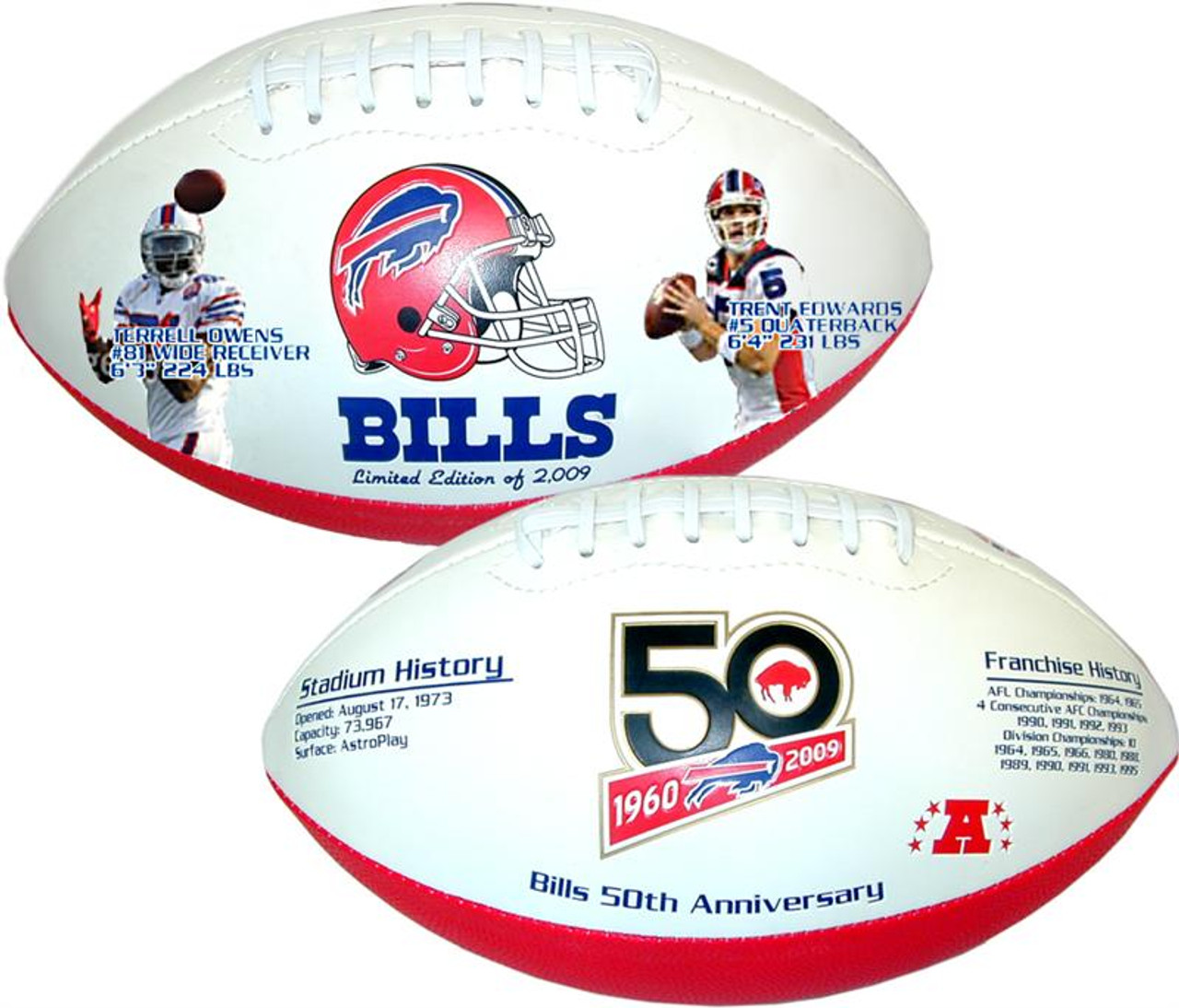 Bills 50th Anniversary Football | Sports Memorabilia