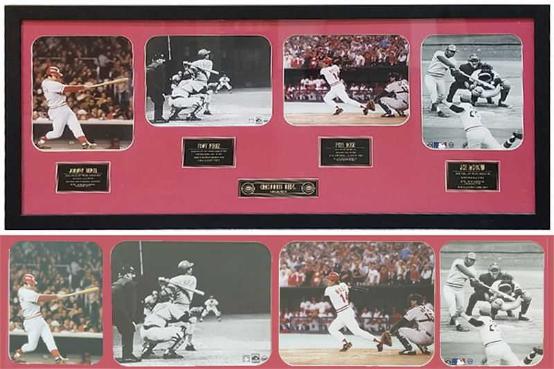 Cincinnati Reds Legends Framed Photos Featuring Johnny Bench Tony Perez Pete Rose Joe Morgan Nikco Sports Memorabilia