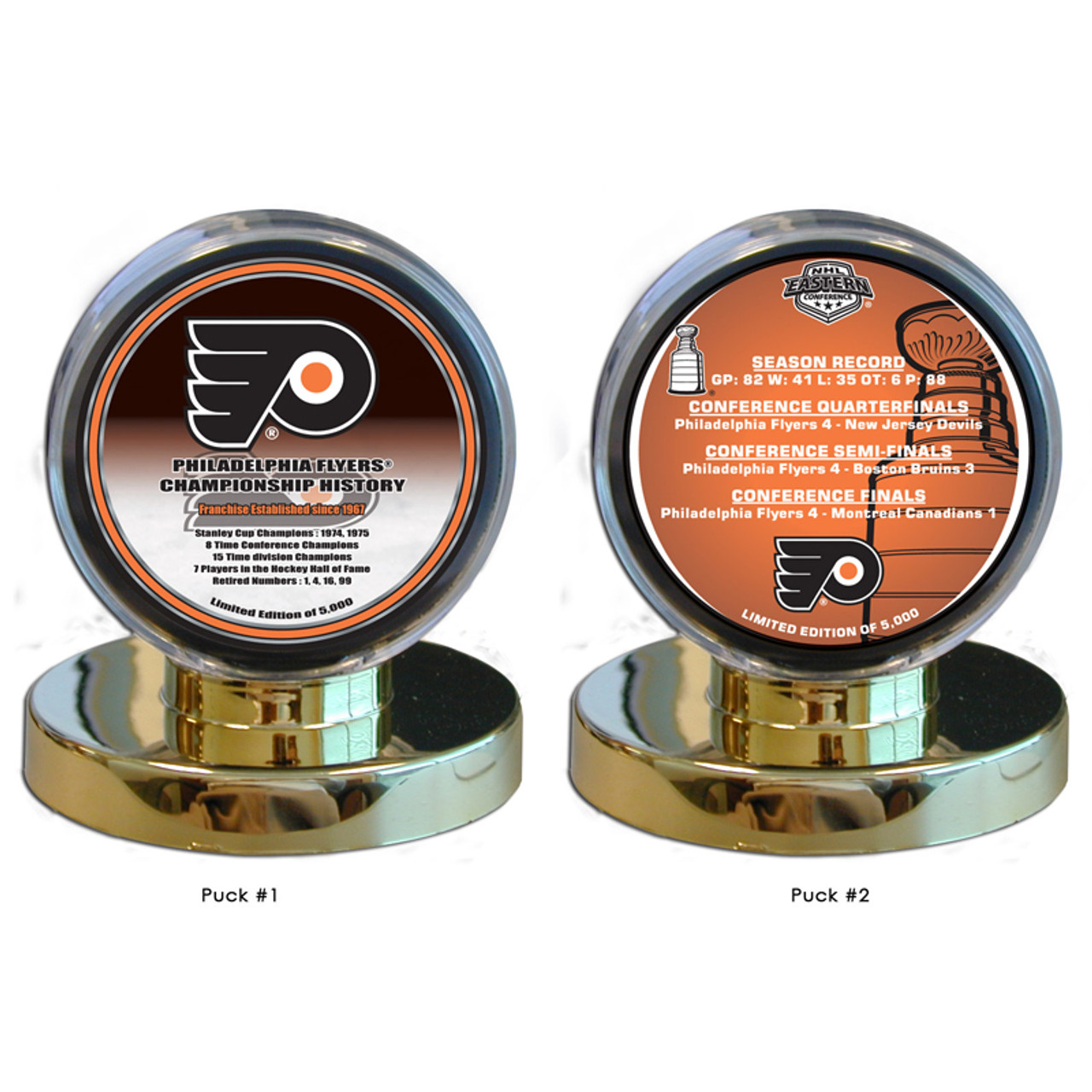 Philadelphia Flyers Two-Time Stanely Cup Champions Puck