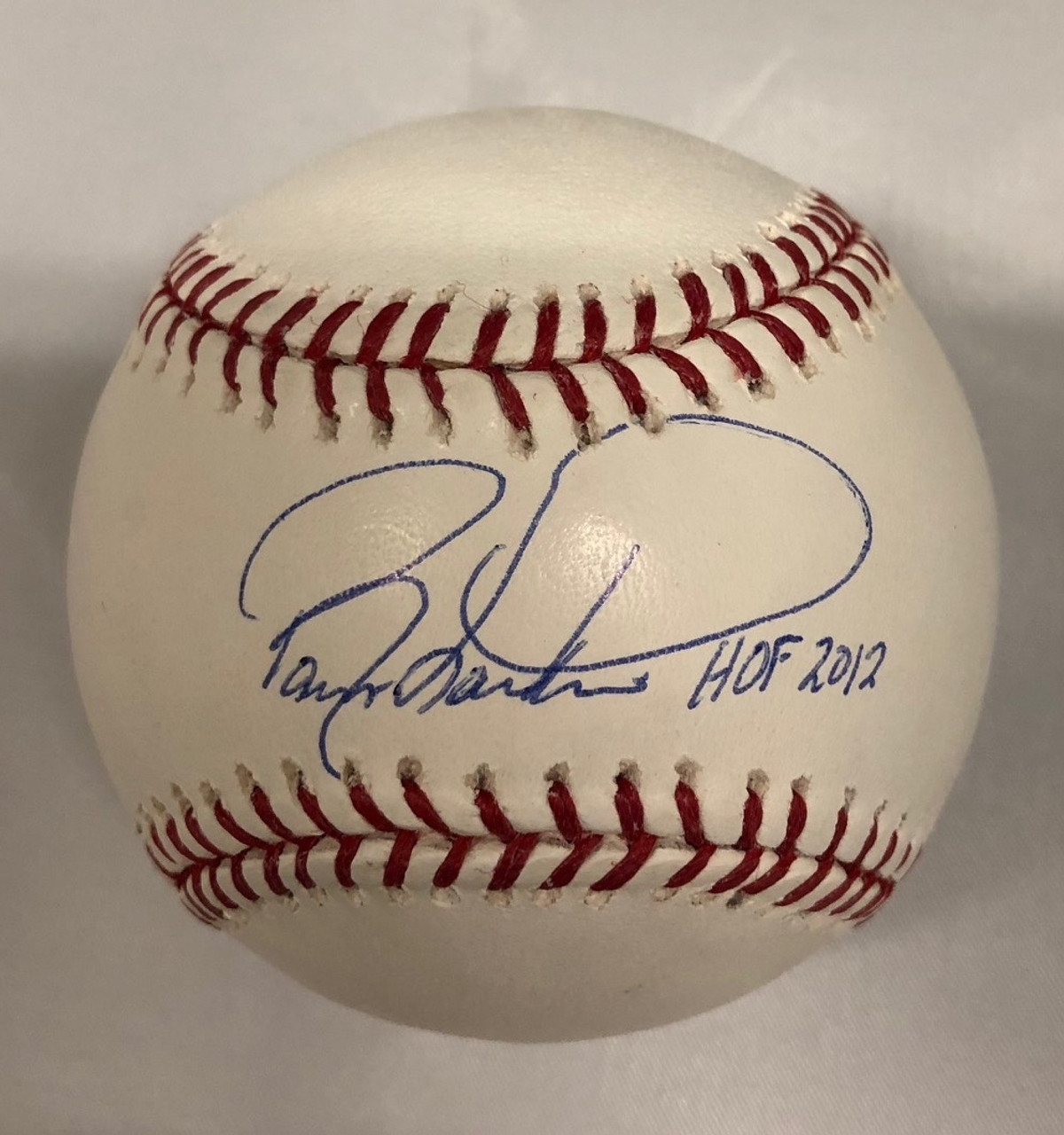 Barry Larkin Autographed Baseball with HOF 2012 Inscription