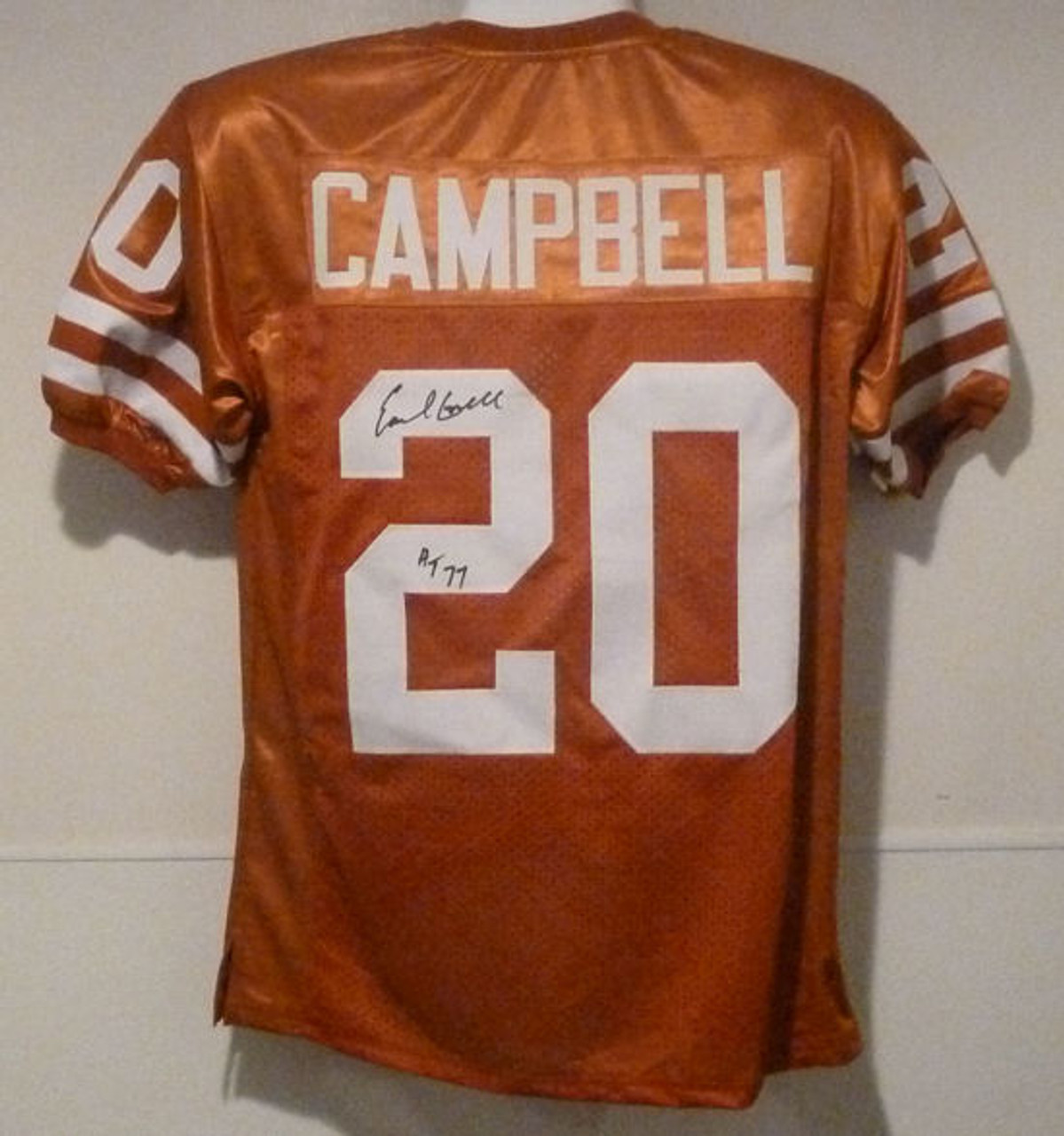 earl campbell signed texas jersey