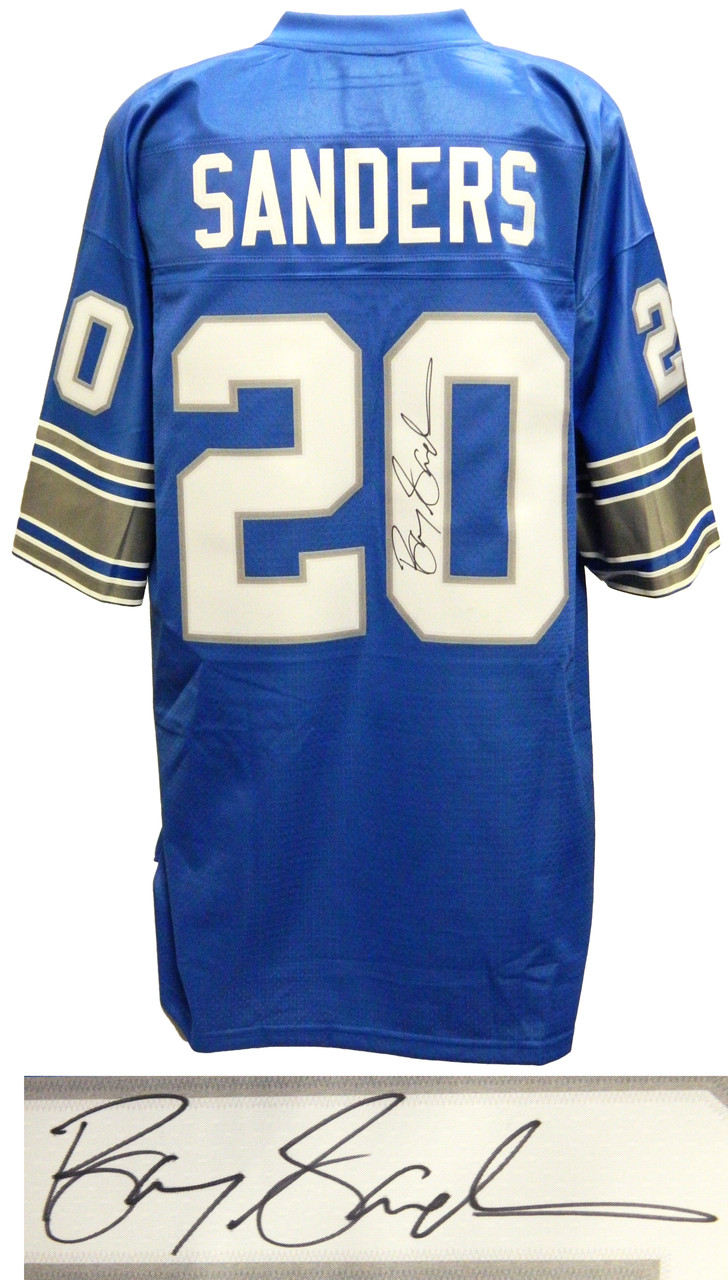 barry sanders signed jersey