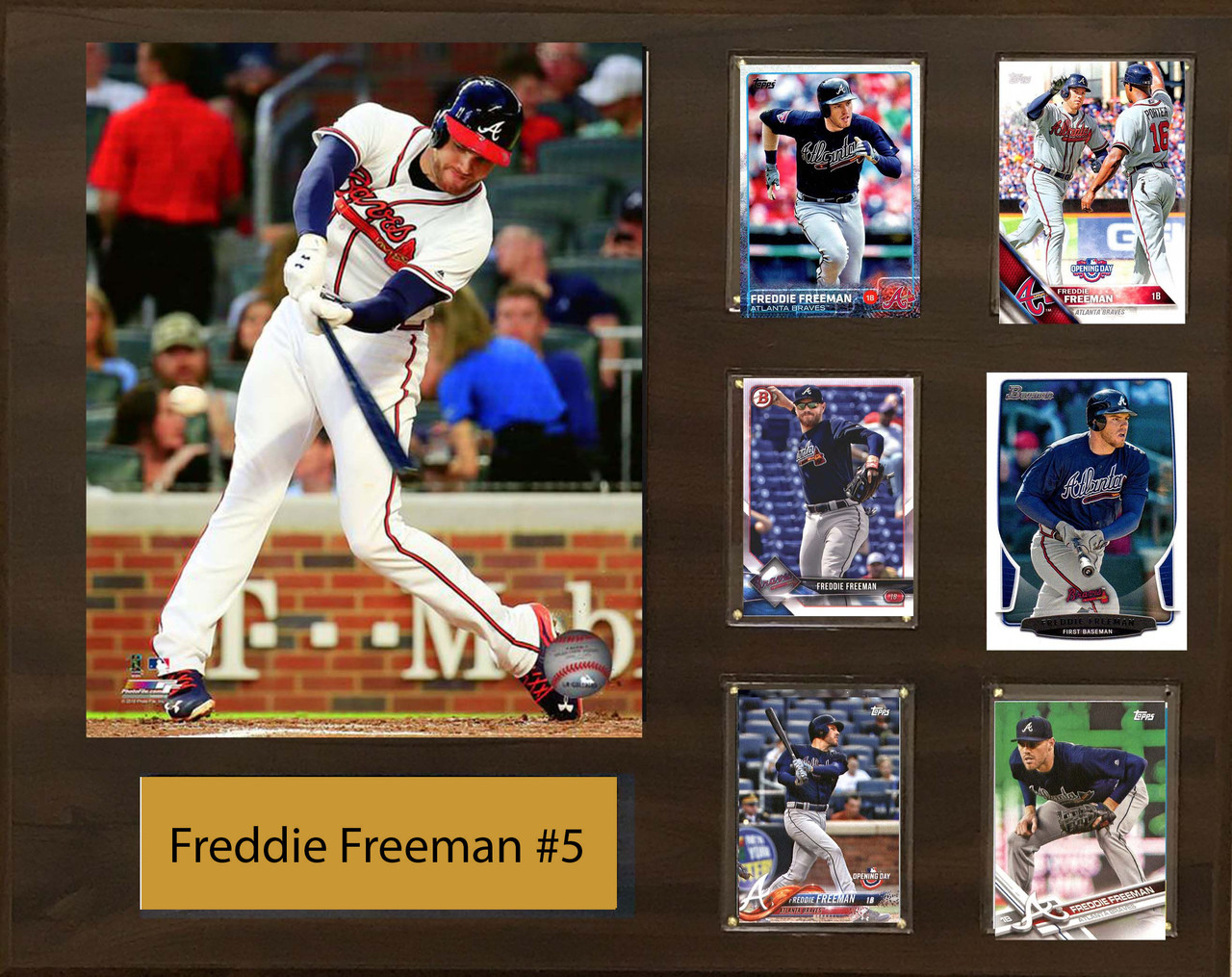 Freddie Freeman Atlanta Braves Framed Autographed Baseball Shadowbox