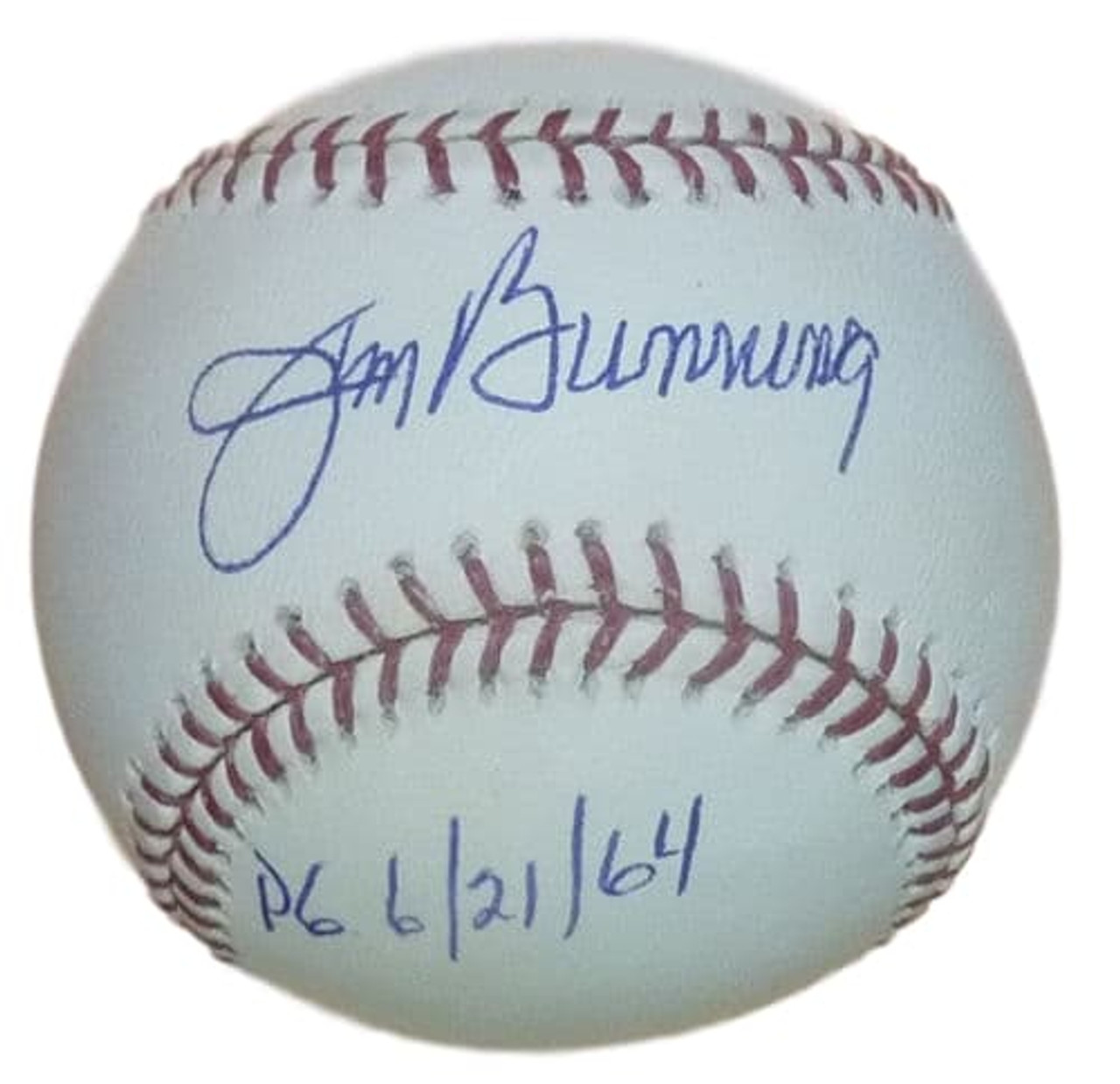 Jim Bunning Autograph Baseball Phillies Pg 6 21 64 Balls Kre8wa Com Au