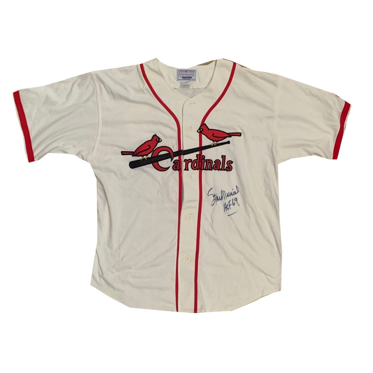 stan musial autographed jersey