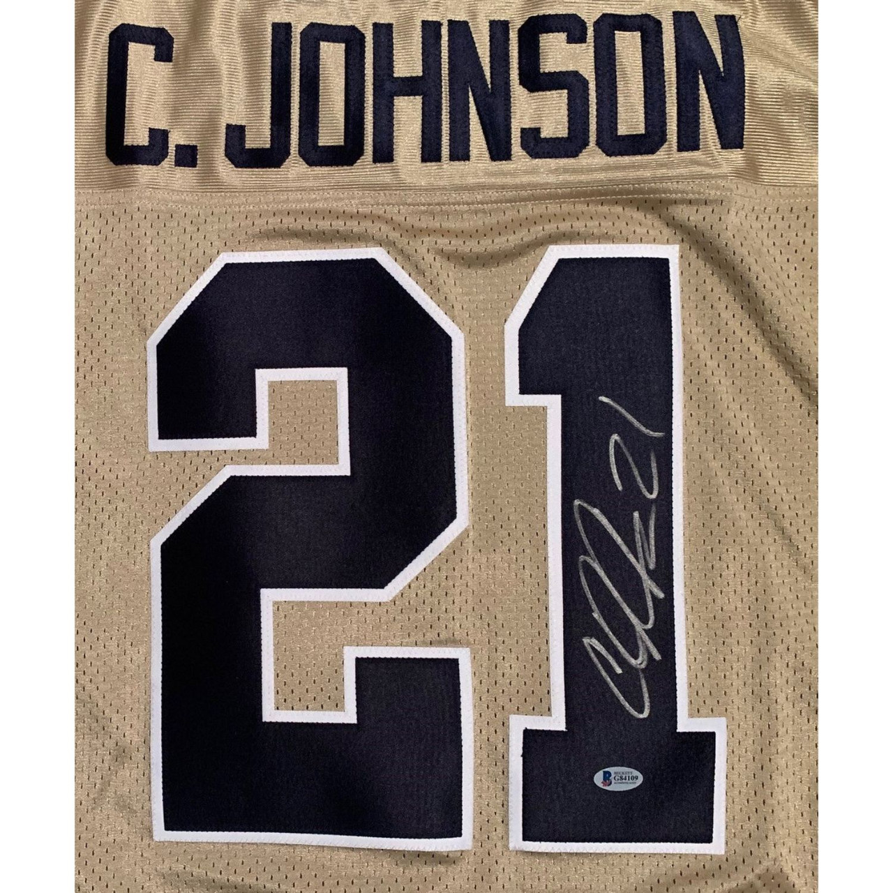 Calvin Johnson Signed Georgia Tech Yellow Jackets Jersey (Beckett COA)