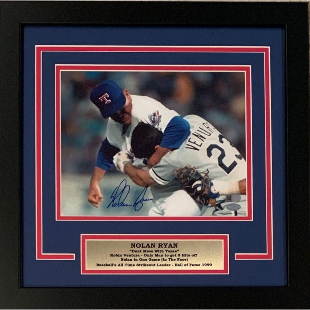 nolan ryan framed jersey