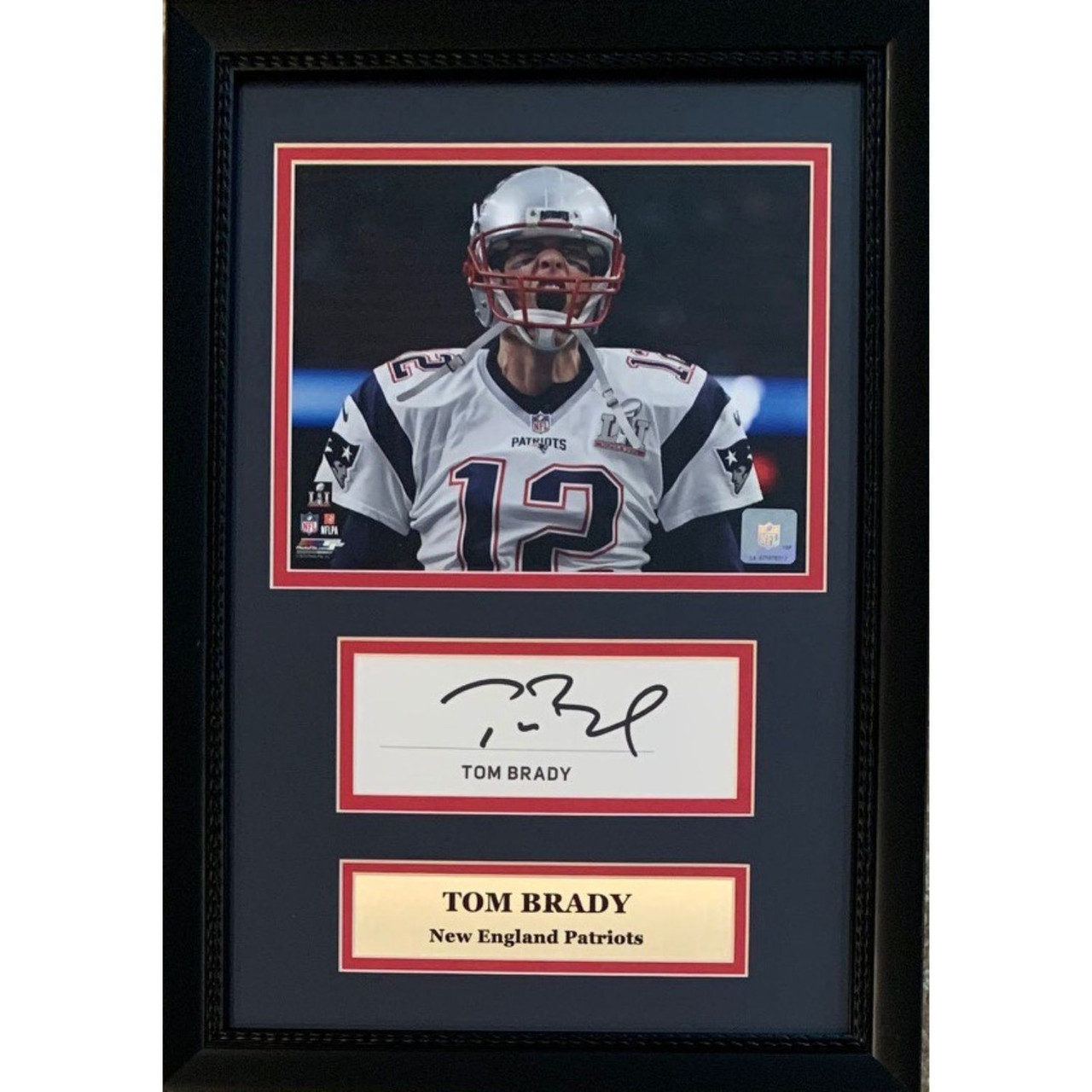 tom brady signed jersey framed