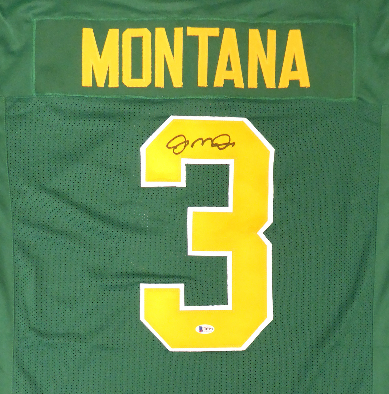 joe montana signed notre dame jersey