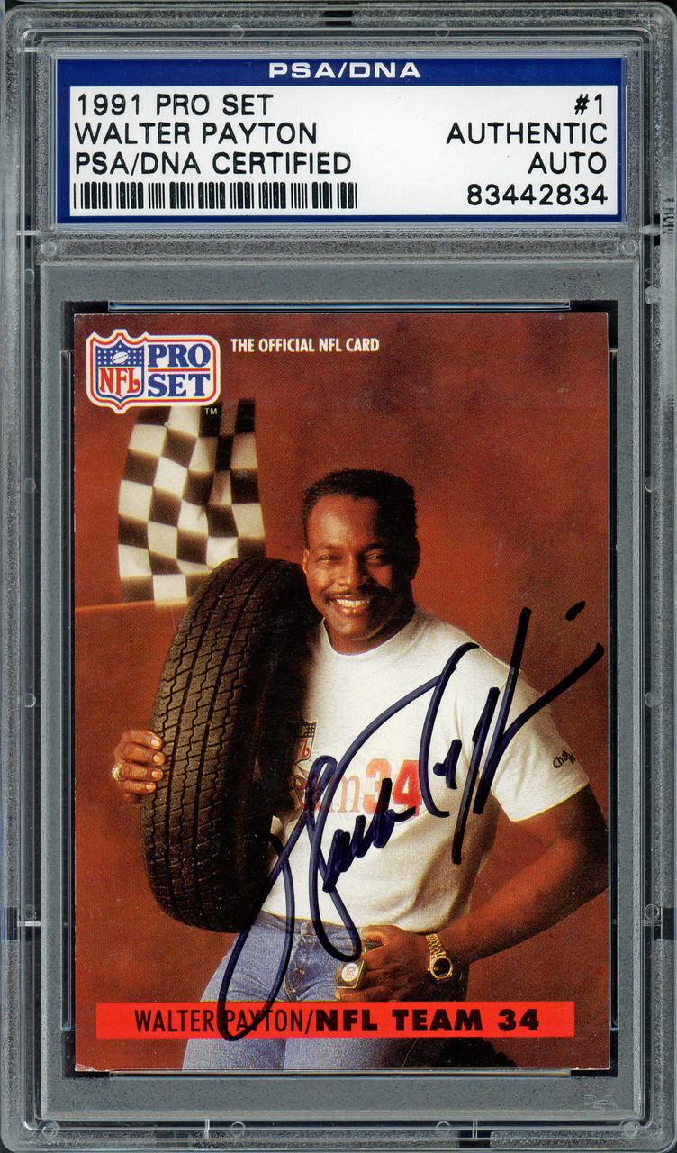 walter payton autograph