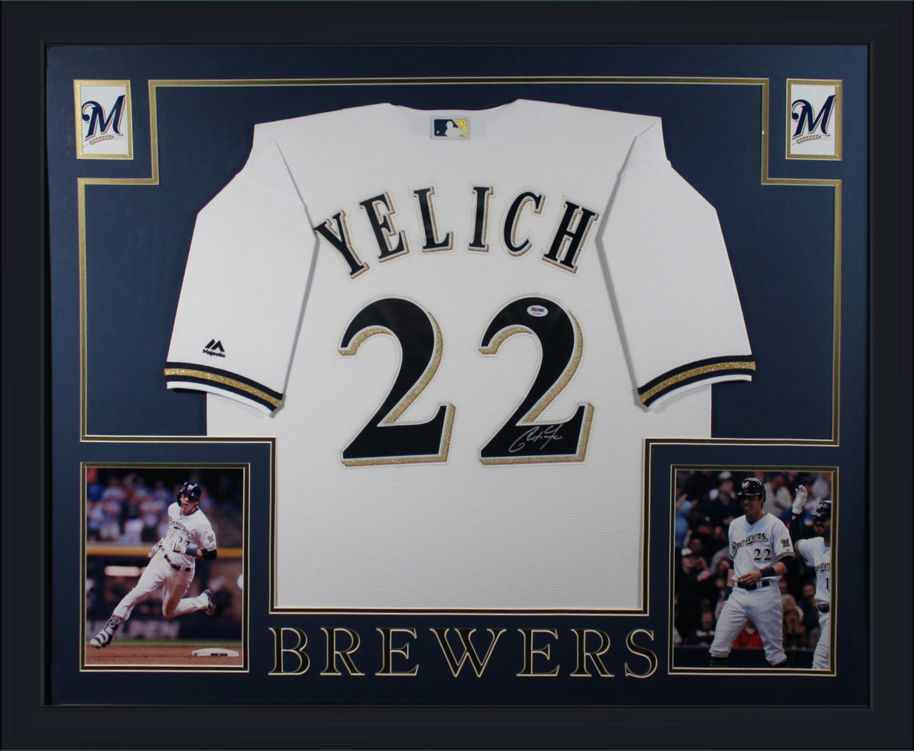 yelich autographed jersey