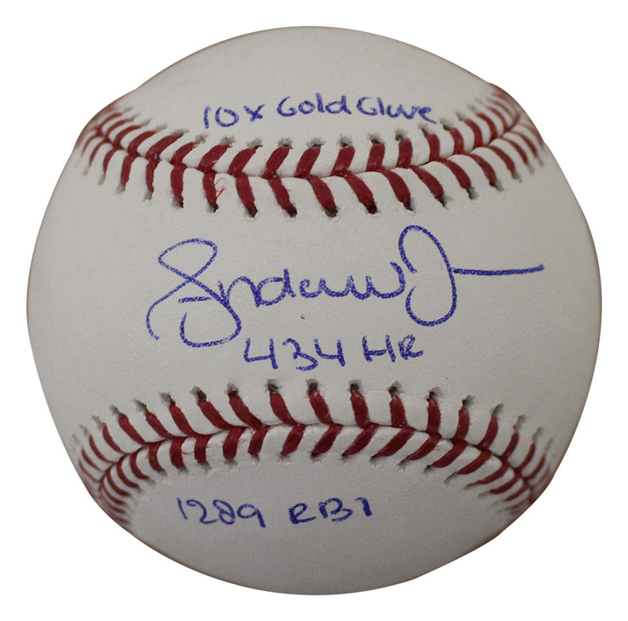 andruw jones autographed baseball