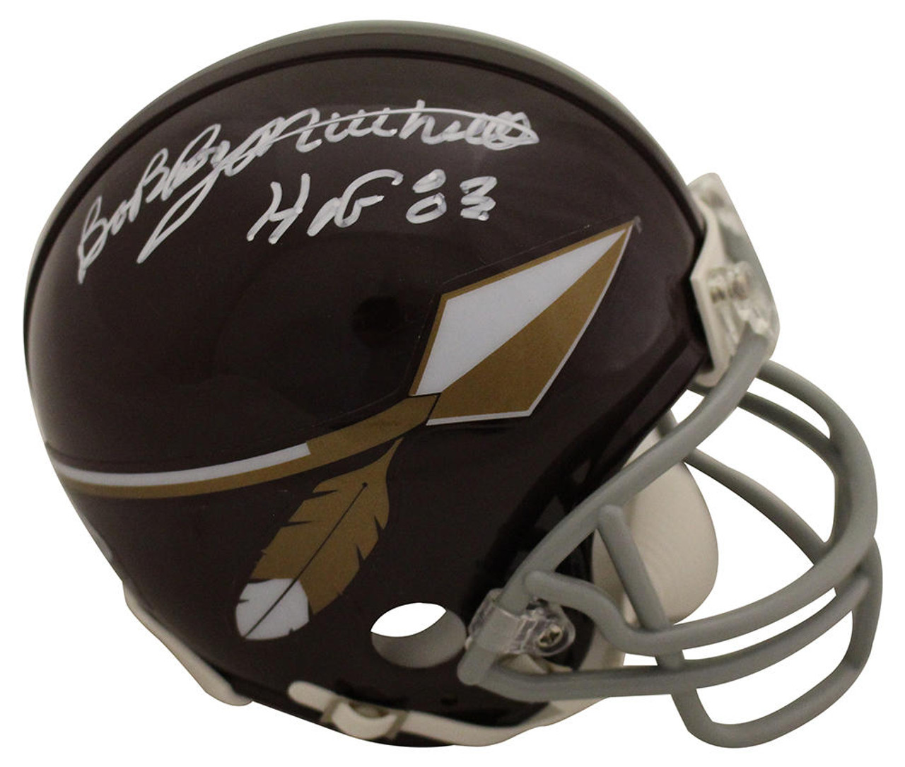 Warren Moon Signed Houston Oilers Throwback Riddell Mini Helmet w