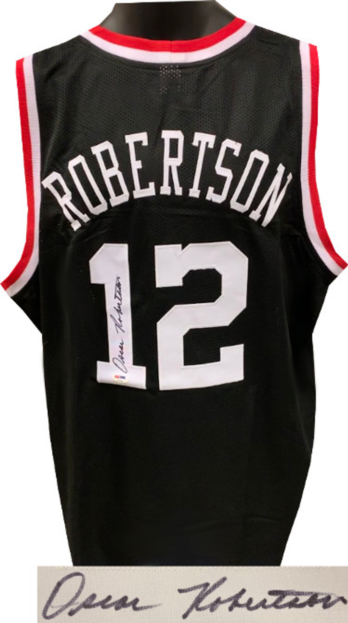 Oscar Robertson Autographed Jersey Black Tb Custom Stitched