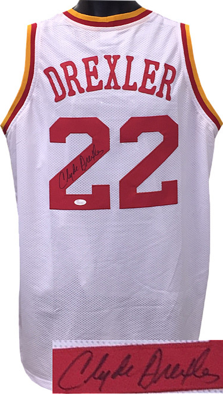 clyde drexler autographed jersey